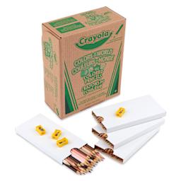 Crayola Colors of the World Pencils - Classpack of 240, contents laid out in front of the box