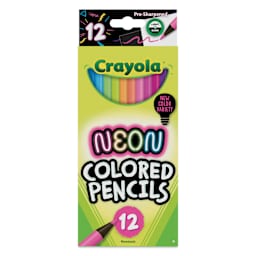 Crayola Colored Pencils - Neon Colors, Set of 12, front of the packaging