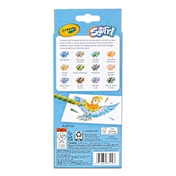 Crayola Swirl Color Pencils - Assorted Colors, Set of 12, back of the packaging