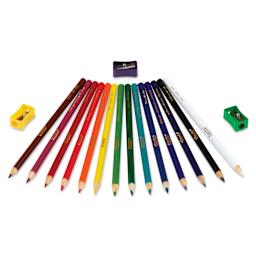 Crayola Colored Pencils - Assorted Colors, Classpack of 462, contents fanned out