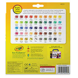 Crayola Colored Pencils - Assorted Colors, Set of 50 (back of package)
