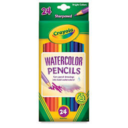Crayola Watercolor Pencils - Assorted Colors, Set of 24, front of the packaging