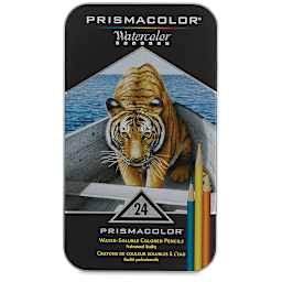 Prismacolor Watercolor Pencil Set - Assorted Colors, Set of 24, front of the packaging