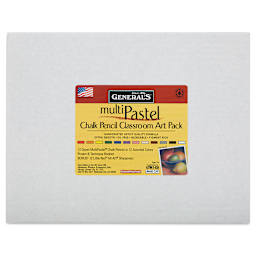 General's Pastel Chalk Pencil Set - Assorted Colors, Classroom Pack top of box