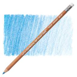 General's Pastel Chalk Pencil - Bright Blue pencil and swatch