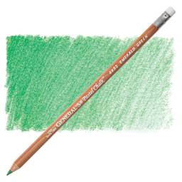 General's Pastel Chalk Pencil - Emerald Green pencil and swatch