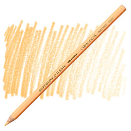 Caran d'Ache Supracolor Soft Aquarelle Pencil - Apricot pencil and swatch