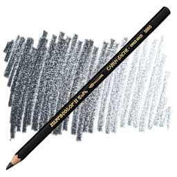 Caran d'Ache Supracolor Soft Aquarelle Pencil - Black pencil and swatch