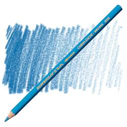 Caran d'Ache Supracolor Soft Aquarelle Pencil - Blue Jeans pencil and swatch