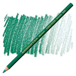 Caran d'Ache Supracolor Soft Aquarelle Pencil - Bluish Green pencil and swatch