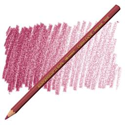 Caran d'Ache Supracolor Soft Aquarelle Pencil - Bordeaux Red pencil and swatch