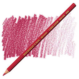 Caran d'Ache Supracolor Soft Aquarelle Pencil - Carmine pencil and swatch