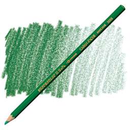 Caran d'Ache Supracolor Soft Aquarelle Pencil - Emerald Green pencil and swatch