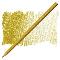 Caran d'Ache Supracolor Soft Aquarelle Pencil - Green Ochre pencil and swatch