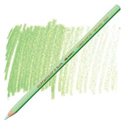 Caran d'Ache Supracolor Soft Aquarelle Pencil - Light Green pencil and swatch