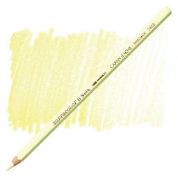 Caran d'Ache Supracolor Soft Aquarelle Pencil - Light Lemon Yellow pencil and swatch