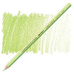 Caran d'Ache Supracolor Soft Aquarelle Pencil - Lime Green pencil and swatch
