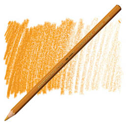 Caran d'Ache Supracolor Soft Aquarelle Pencil - Ochre pencil and swatch