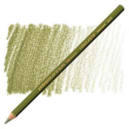 Caran d'Ache Supracolor Soft Aquarelle Pencil - Olive pencil and swatch