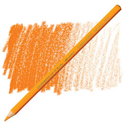Caran d'Ache Supracolor Soft Aquarelle Pencil - Orange pencil and swatch