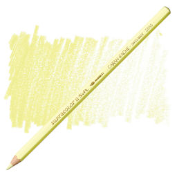 Caran d'Ache Supracolor Soft Aquarelle Pencil - Pale Yellow pencil and swatch