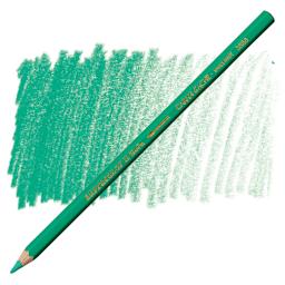 Caran d'Ache Supracolor Soft Aquarelle Pencil - Peacock Green pencil and swatch
