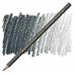 Caran d'Ache Supracolor Soft Aquarelle Pencil - Slate Gray pencil and swatch