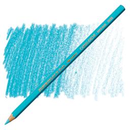 Caran d'Ache Supracolor Soft Aquarelle Pencil - Turquoise Blue pencil and swatch