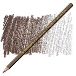 Caran d'Ache Supracolor Soft Aquarelle Pencil - Vandycke Brown pencil and swatch