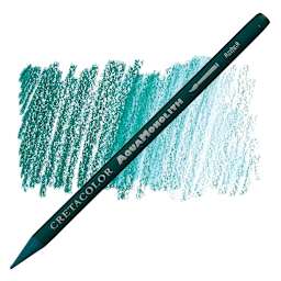 Cretacolor Aqua Monolith Woodless Watercolor Pencil - Green Earth Dark pencil and swatch