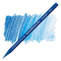 Cretacolor Aqua Monolith Woodless Watercolor Pencil - Medium Blue pencil and swatch