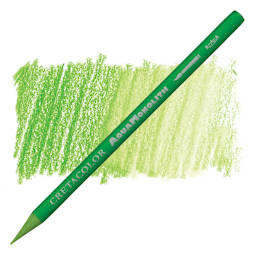 Cretacolor Aqua Monolith Woodless Watercolor Pencil - Pea Green pencil and swatch