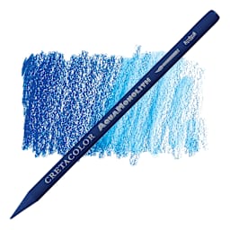 Cretacolor Aqua Monolith Woodless Watercolor Pencil - Prussian Blue pencil and swatch