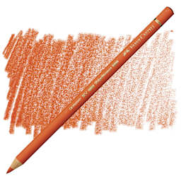 Faber-Castell Polychromos Pencil - Dark Cadmium Orange pencil and swatch