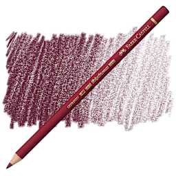 Faber-Castell Polychromos Pencil - Dark Red pencil and swatch
