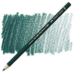 Faber-Castell Polychromos Pencil - Deep Cobalt Green pencil and swatch
