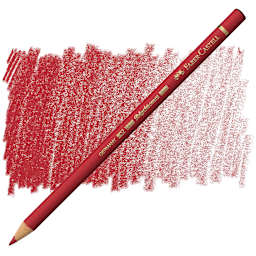 Faber-Castell Polychromos Pencil - Deep Red pencil and swatch