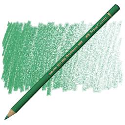 Faber-Castell Polychromos Pencil - Emerald Green pencil and swatch