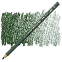 Faber-Castell Polychromos Pencil - Juniper Green pencil and swatch