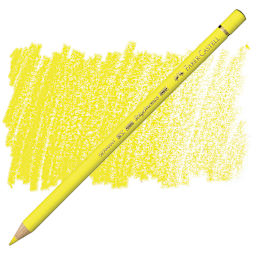 Faber-Castell Polychromos Pencil - Light Cadmium Yellow pencil and swatch
