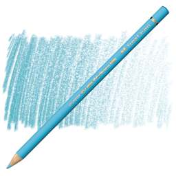 Faber-Castell Polychromos Pencil - Light Cobalt Turquoise pencil and swatch