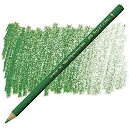 Faber-Castell Polychromos Pencil - Permanent Green pencil and swatch