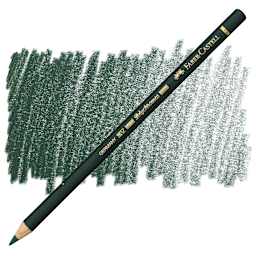 Faber-Castell Polychromos Pencil - Pine Green pencil and swatch