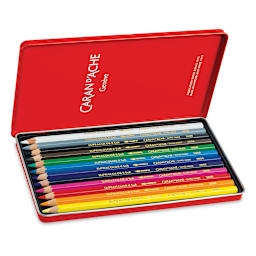 Caran d'Ache Supracolor Soft Aquarelle Pencils and Sets, set of 12, inside package
