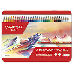 Caran d'Ache Supracolor Soft Aquarelle Pencil Set - Assorted Colors, Set of 30, front cover