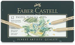 Faber-Castell Pitt Pastel Pencil Set - Assorted Colors, Tin Box, Set of 12, front cover