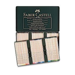 Faber-Castell Pitt Pastel Pencil Set - Set of 60, Tin Box, Assorted Colors