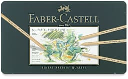 Faber-Castell Pitt Pastel Pencil Set - Assorted Colors, Tin Box, Set of 60, front cover