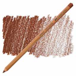Faber-Castell Pitt Pastel Pencil - Burnt Sienna pencil and swatch
