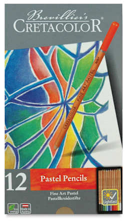 Cretacolor Fine Art Pastel Pencils Set - Front of package of 12 set shown